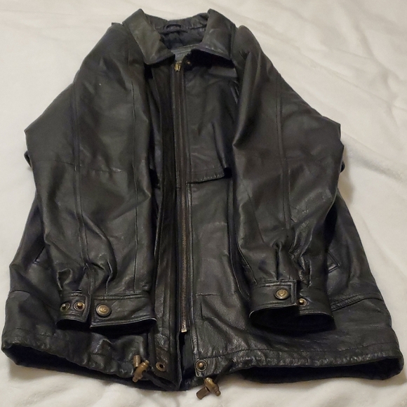 Sergio Vaducci Black Genuine Leather Jacket - Picture 12 of 13
